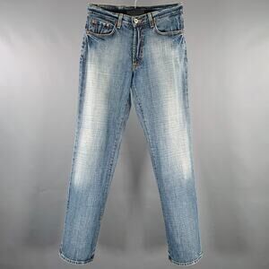 LUCKY BRAND Size 29 Blue Contrast Stitch Cotton Bootcut Jeans